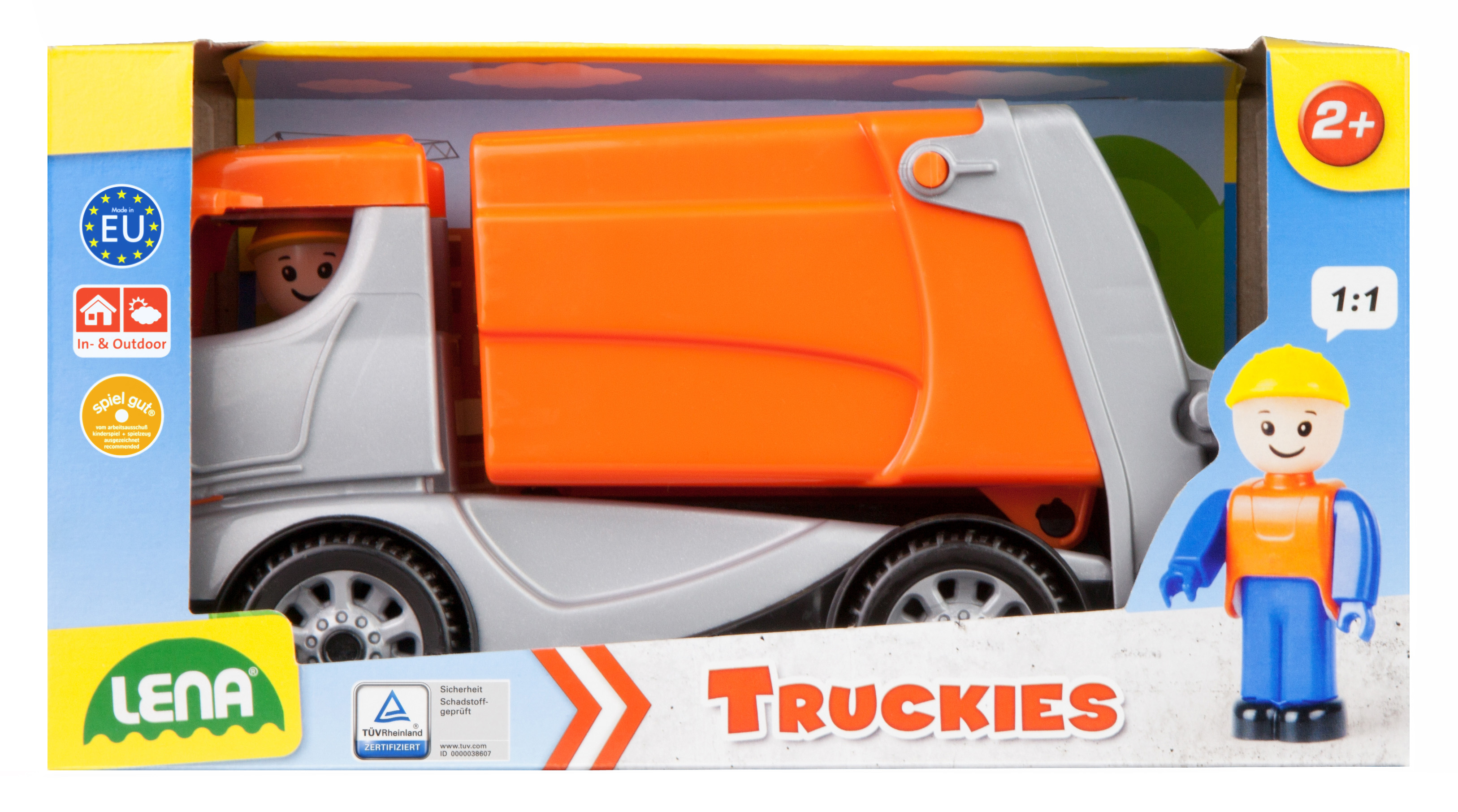LENA 01623 Truckies Skraldebil 21cm